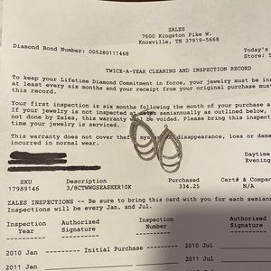 Zales 1/3 ct Earrings. White gold.